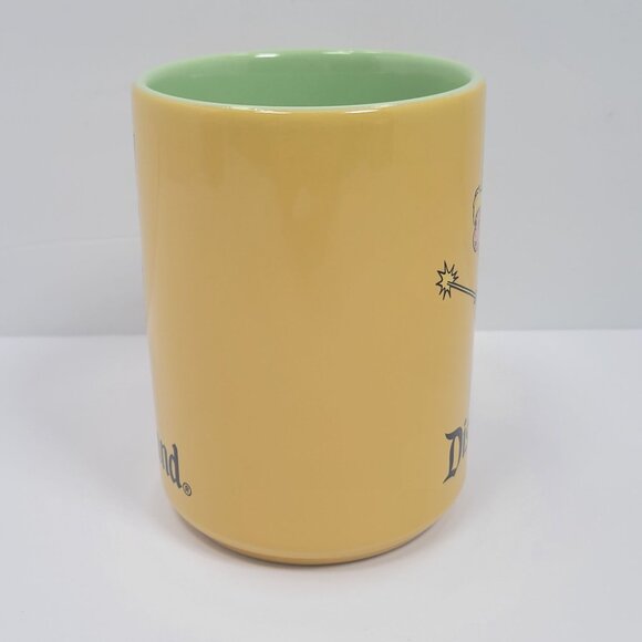 VTG Disneyland Tinkerbell Yellow Green Ceramic Coffee Mug - Picture 4 of 8